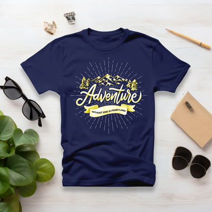 Adventure Vs Disneyland Half Sleeve Tshirt