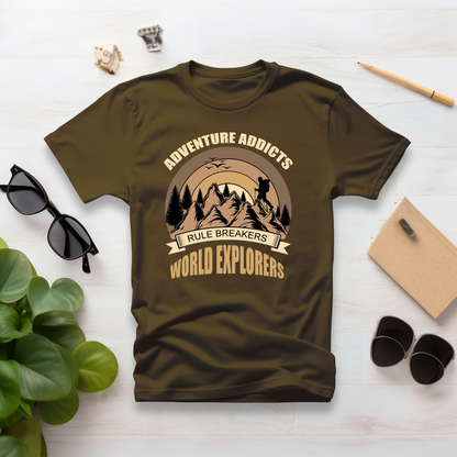 Adventure Addicts Explorers Half Sleeve Tshirt