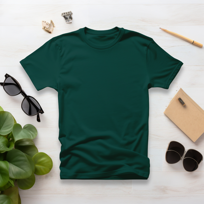 Bottle Green Half Sleeve Tshirt