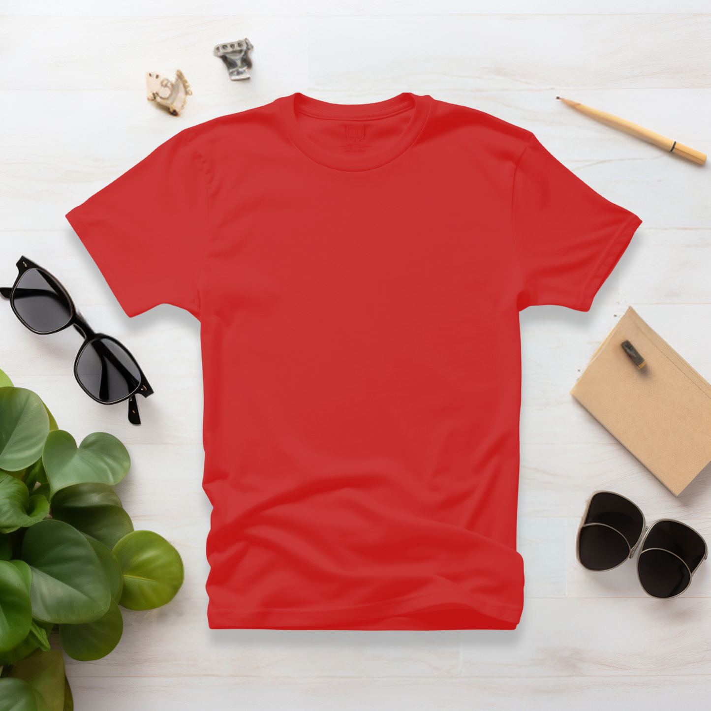 Brick Red Half Sleeve Tshirt