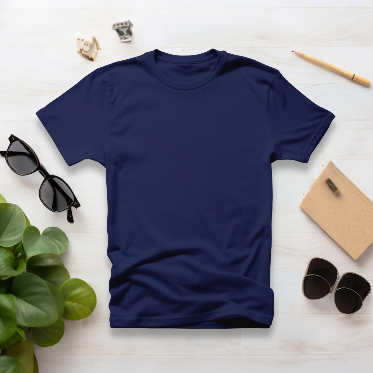 Navy Blue Half Sleeve Tshirt