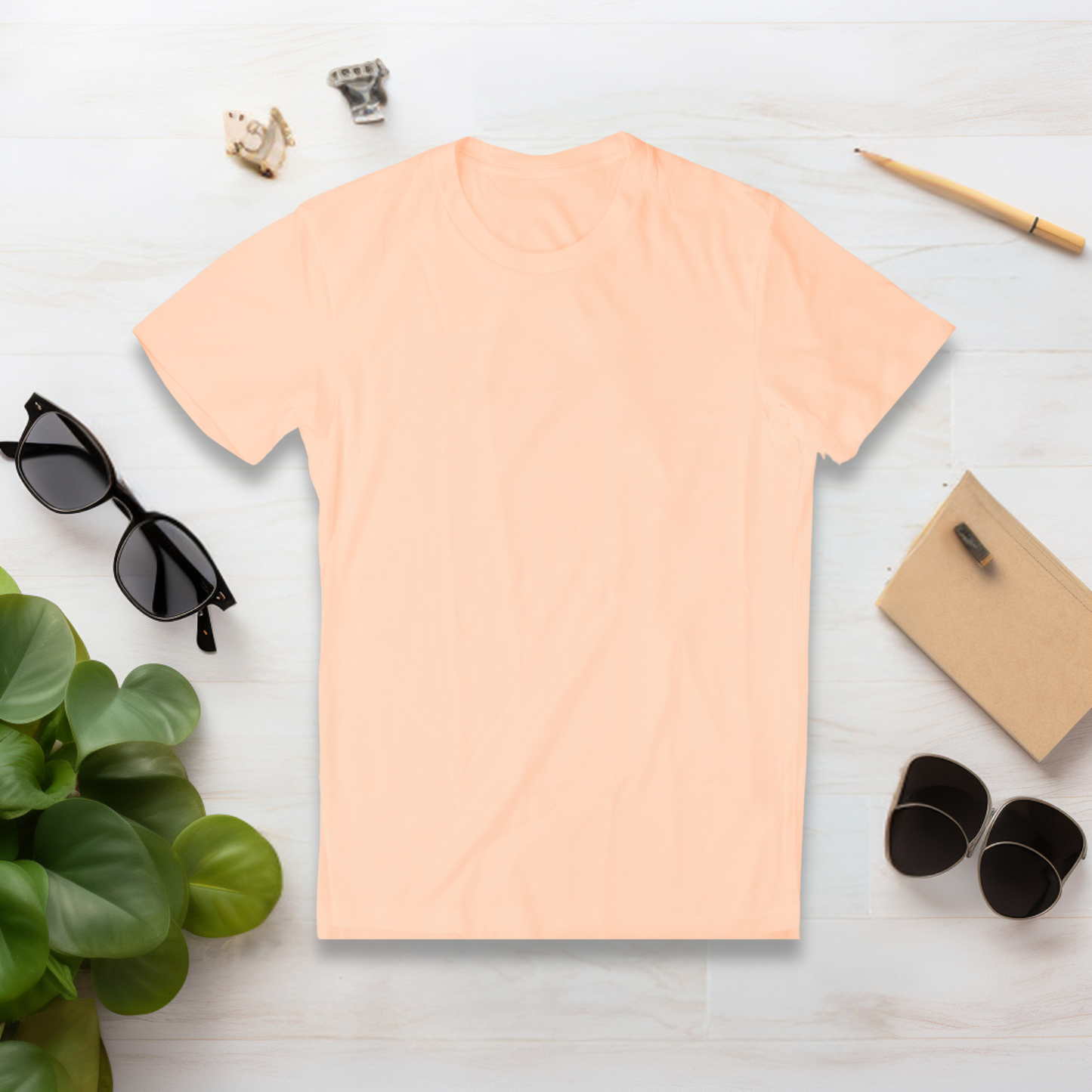 Peach Half Sleeve Tshirt